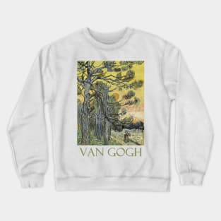 Pine Trees Against an Evening Sky by Vincent van Gogh Crewneck Sweatshirt